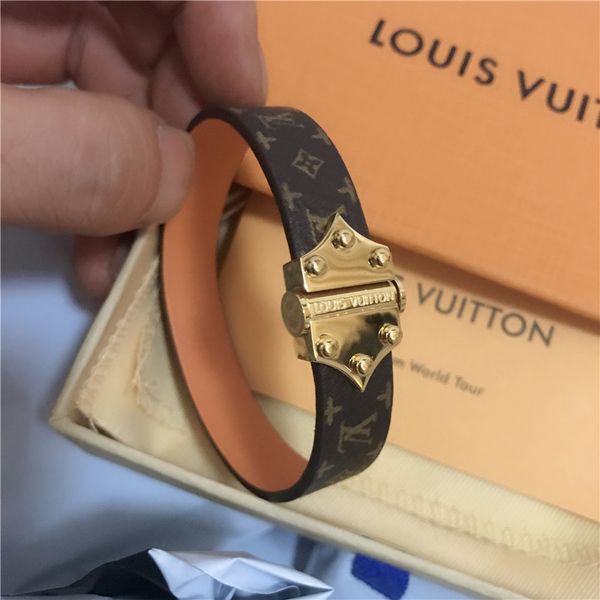 

fashion lovers' genuine leather bracelet for womens and men luxury s designer s bracelets z5 louis vuitton s with b, Golden;silver