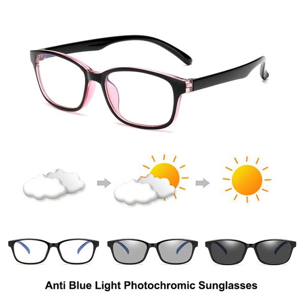 

blue light filter computer glasses for blocking uv anti eye eyestrain transition pchromic gaming glasses women men, White;black