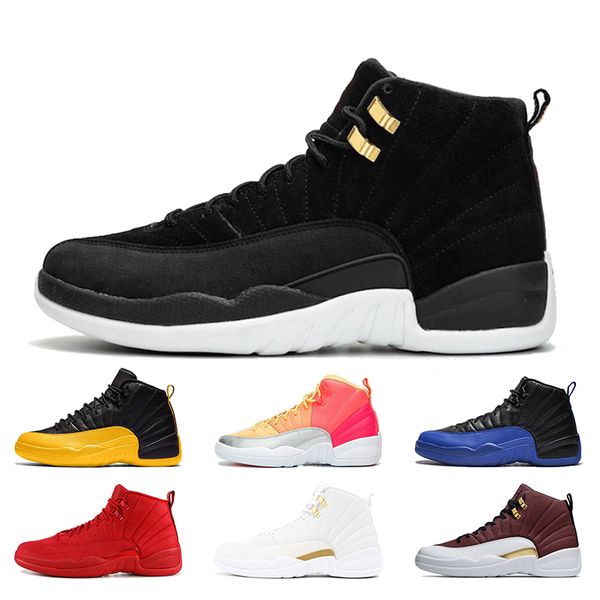 

new release 12 12s reverse taxi women mens basketball shoes jumpman game ball punch university gold ovo white unc trainers sneakers