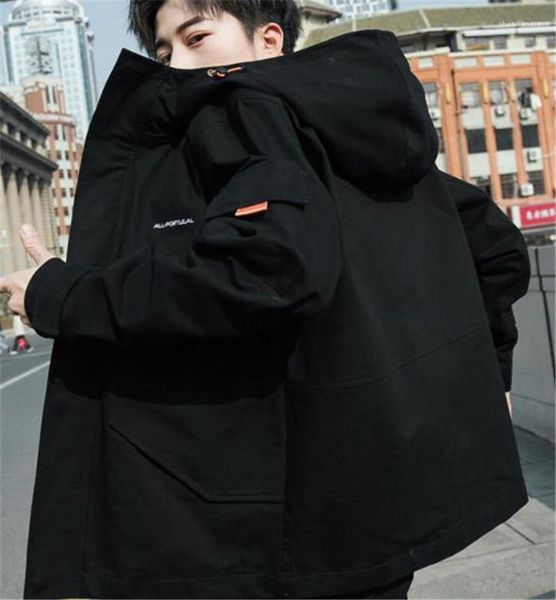 

designer jackets fashion letter print pocket panelled mens hooded coats casual males clothing camouflage print mens, Black;brown