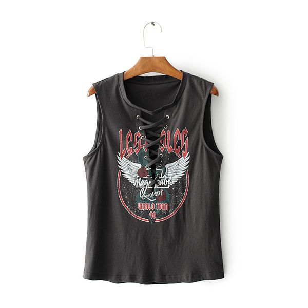 

womens clothing womens designer t shirts summer european women hippie rock print geometric bandage o neck t sleeveless black, White