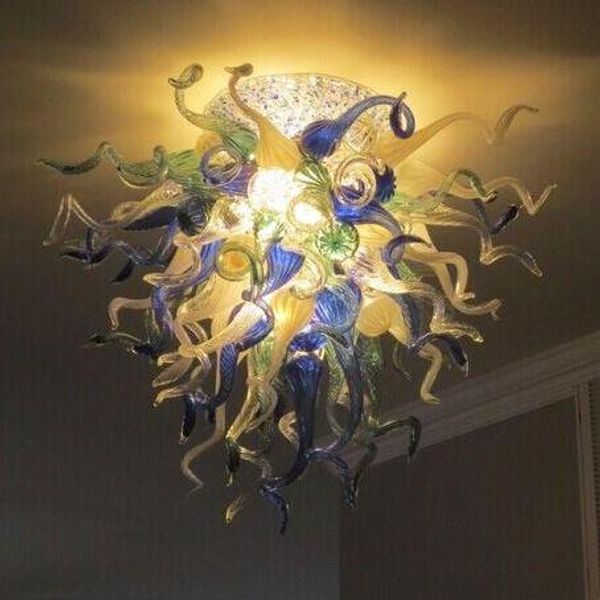 

l art glass crystal multicolor flush mounted ceiling decor led 110v-240v new style blown glass ceiling light fixture