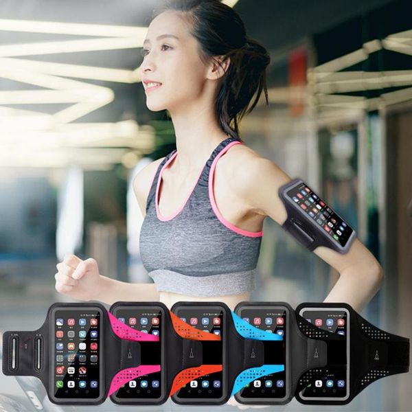 

outdoor bags portable simple style men women arm package sports gym running jogging armband band bag holder case cover for cell phone