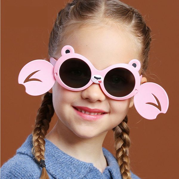 

polarized kids sunglasses boys girls cute cartoon cat sun glasses child tac eyeglasses resin flexible safety frame shades uv400, Blue