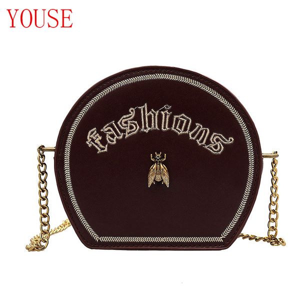 

2020 new summer women's single shoulder bag slant straddle bag chain fashion small round personality women's handbag