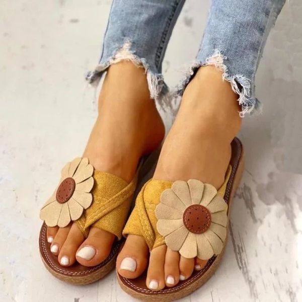 

loozykit summer ladies bohemian flower flats sports gladiator sandals