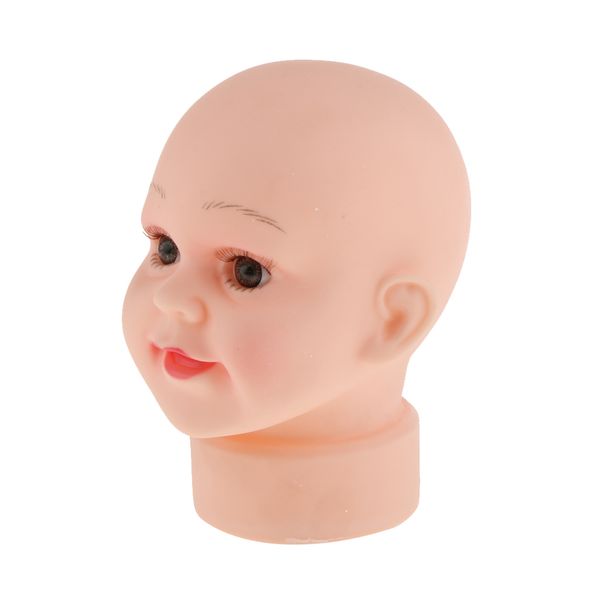 

children mannequin manikin head for hair wigs hats glasses stand display 6.3 inch tall, White