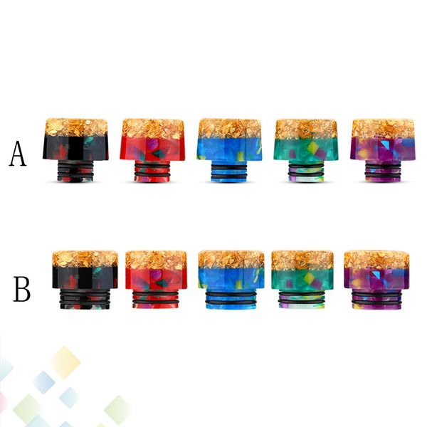 

Epoxy Resin Drip Tip Half Dollar 810/510 thread for Tfv8 baby TFV12 Prince Tank 528 Goon Battle Kennedy Atomizers DHL Free