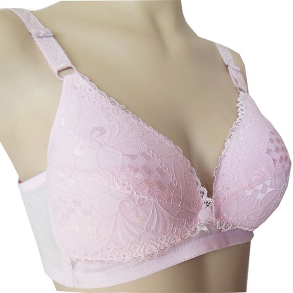 

maternity underwear lace nursing bra breastfeeding bra front opening buckle wirensv775, White