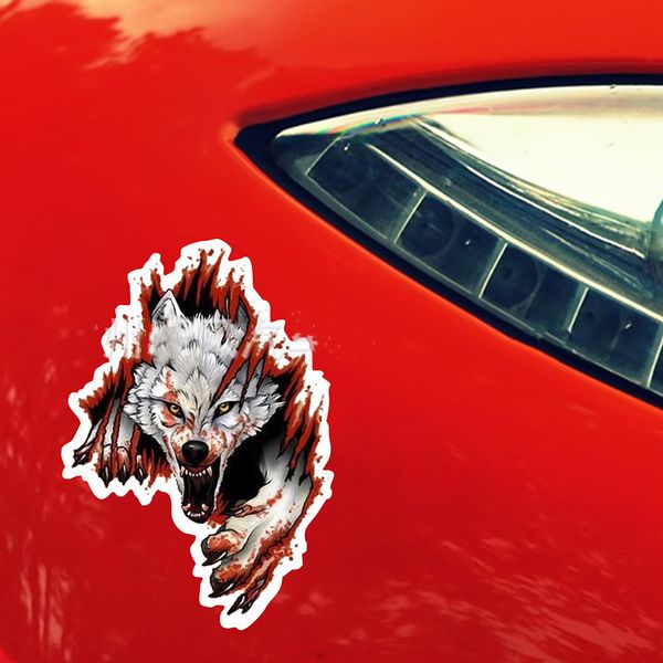 

funny angry wolf automobiles stickers reflective personality modified motorcycle stickers