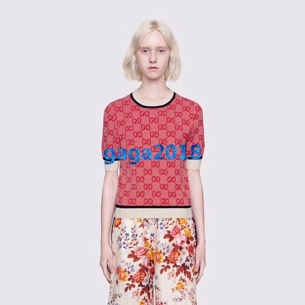 

женщины девушки шерсть вязать топ блокировки письмо мотив crewneck свитер с коротким