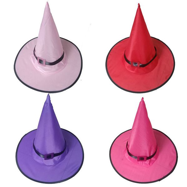 

halloween witch hat orange purple red pink rose red witch hat halloween party witch cap death wizard jj19927, Silver