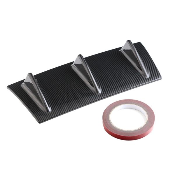 

высокое качество задний бампер lip gloss диффузор черный мини спойлер abs 3 плавник