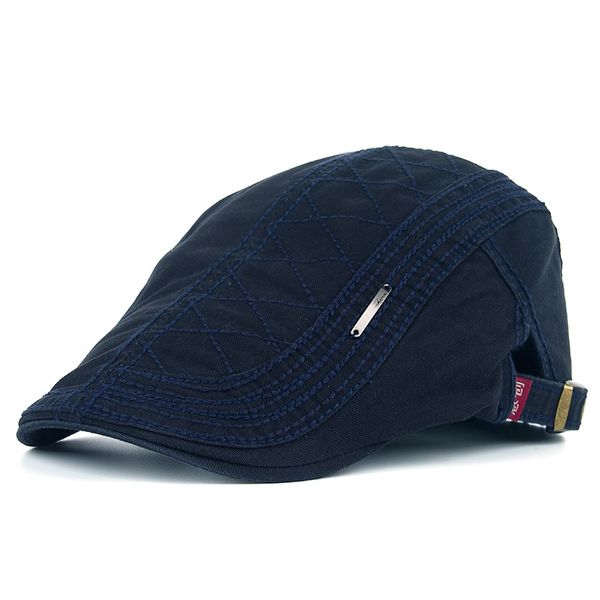 

retro wild men casual beret hat new fashion cotton solid color mesh dad cap popular simple outdoor men caps chapeau, Blue;gray