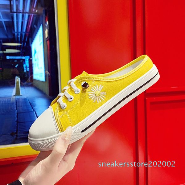 

women mules flat slippers yellow outside sport casual shoes woman beach sandals flower designers cute female slides summer new s02, Black