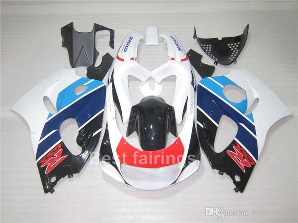 

zxmotor fairing kit for suzuki gsxr600 gsxr750 srad 1996-2000 blue white gsxr 600 750 96 97 98 99 00 fairings pl85