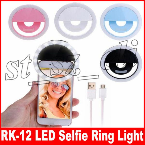 

selfie ring light rk-12 led selfie lights cell phone pgraph accessories beauty light for girls night out mobile phone lamp lens charger