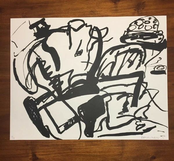 

eddie martinez 2016 white canvas wes lang kaws george condo home decor handpainted oil painting on canvas wall art canvas pictures 200531