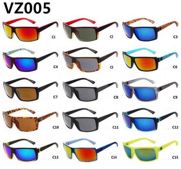 

fashion men women designer sunglasses vz005 outdoor sports reflective cycling sunglasses goggles 15 colorful eyewear glasses, White;black