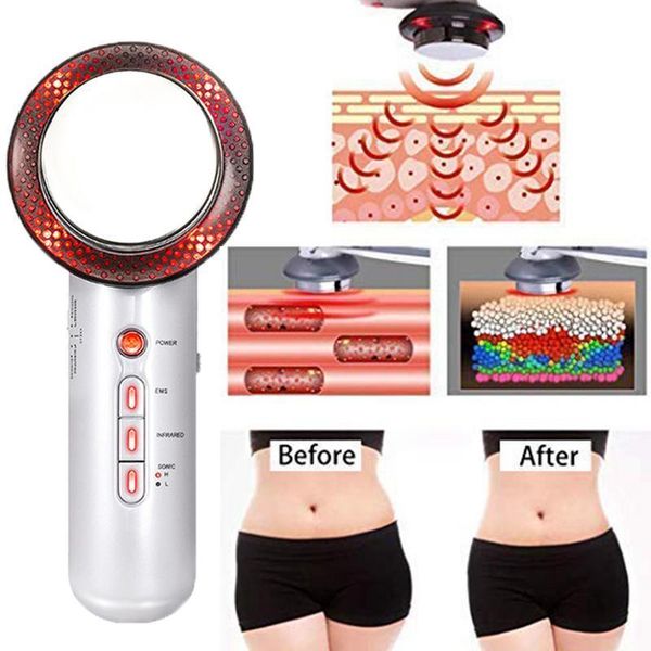 O corpo que Sliming a máquina da perda do peso dissolve o massager da celulite da anti O dispositivo da beleza da vibração 3-in-1 gordo remove o Sha190727 do corpo das ferramentas