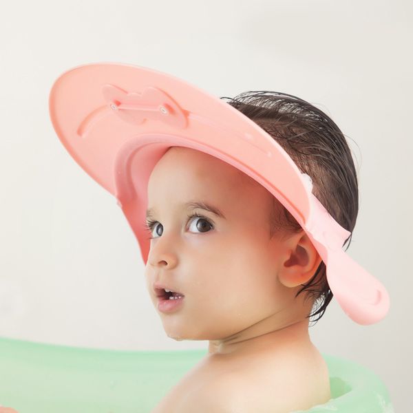 

children's shampoo cap waterproof cap silicone high elastic thickening plus adjustable ear protection child shampoo artifact
