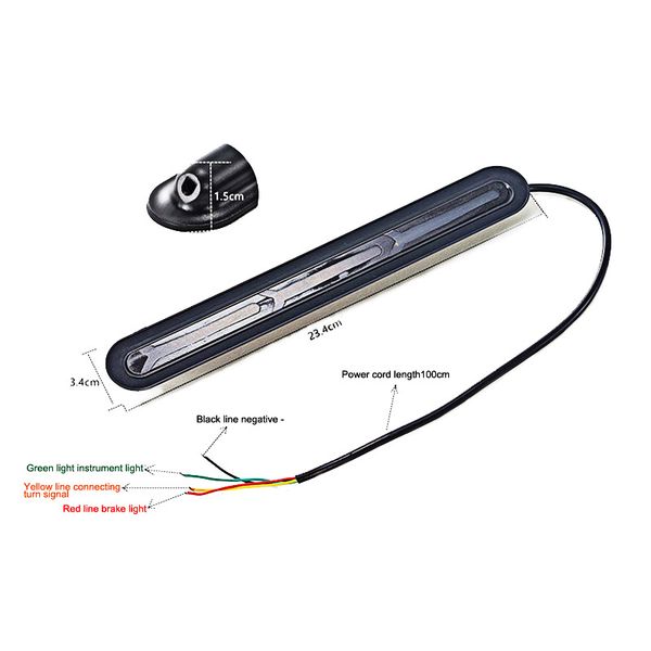 

wholesale 1 pair car truck led light bar brake turn signal stail light strip v6