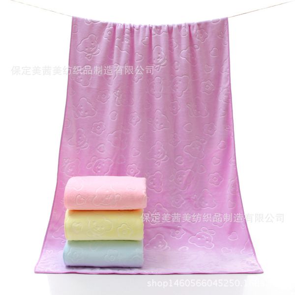 

bath towel fine fiber brushed embossed newborn infant square bath towel children quilt soft water-absorbing not shed