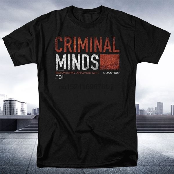 

100% хлопок классическая футболка с коротким рукавом criminal minds fbi cbs t shirt, White;black