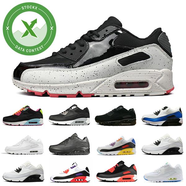 

stock x 90 running shoes for men infrared viotech university red grape international triple white black sports sneakers trainers size 36-45