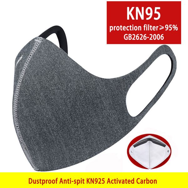 

rockbros kn95 dust mask cycling face mask filter windproof breathable protection anti-fog running sports dust-proof masks, Black