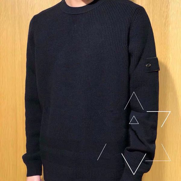 

designer mens sweater simple fashion casual wild trend sweater new luxury private custom ribbed sleeve cotton pullover specials selling, White;black