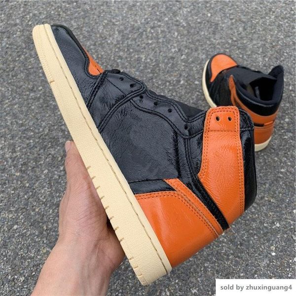

2019 1 3 0 555088 028 authentic shattered backboard . 55588-28 black orange basketball shoes for man sports sneakers original
