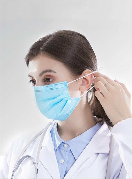 

свободная перевозка груз 50 1pcs box mask синего facedust 3 слойного ухо loop рот facefor пыль самостоятельно маска резинка синяя