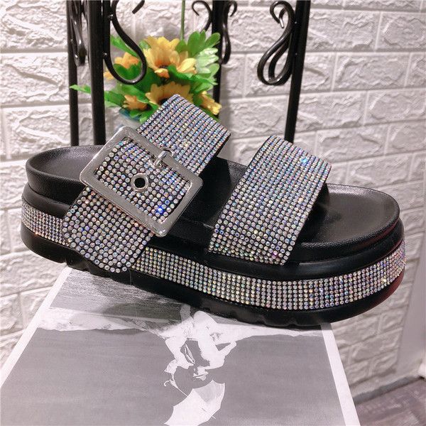 

outside sandals muffins shoe with heel female shoe 2019 summer womens wedges open toe women's low shoes flat multicolored, Black