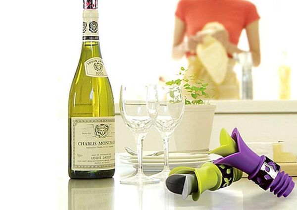 

wine sers plug bar tools silicone approved bottle ser silicone durable wine pourer bar tool liquid pourer ser tc181121