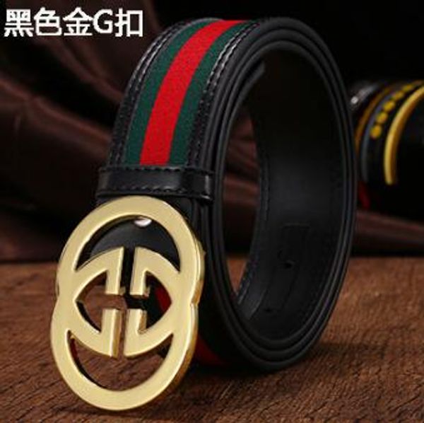 

selling new mens womens black belt genuine leather business belts pure color belt snake pattern buckle belt for gift 105-125cm, Black;brown