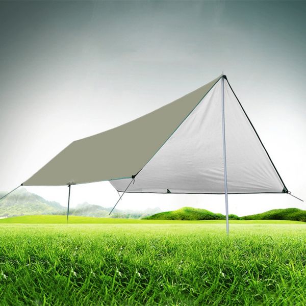 

420d oxford cloth ultralight tarp outdoor camping survival sun shelter shade awning silver coating pergola waterproof beach tent