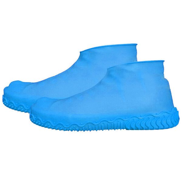 

silicone overshoes rain waterproof shoe covers boot cover protector recyclable rain boots men women shoes, White;pink