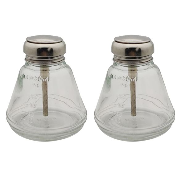 

2pcs 180ml empty nail polish remover pump dispenser push down press bottle