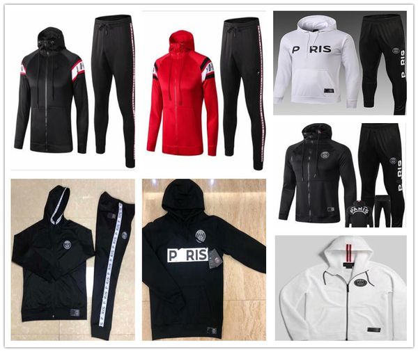 

Pari hoodie jacket kit 2019 fine track uit football jacket 18 1920 mbappe track uit pari hoodie port we, Black;red
