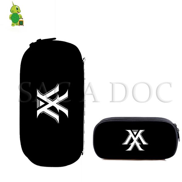 

monsta x pencil case kpop cosmetic bags boys girls kids stationery school supplies wonho/min hyuk fans makeup bag