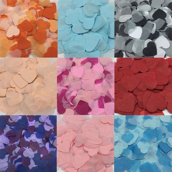 

10g/pack 2.5cm multicolor heart shape peach confetti tissue paper for wedding table decoration birthday party decorative 62468 other event