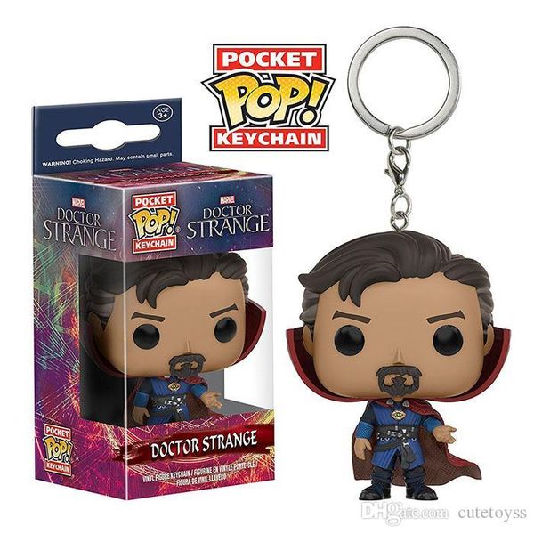 

pretty wholesale price funko pocket pop keychain - doctor strange vinyl figure keyring with box toy gift good quality fast shipping