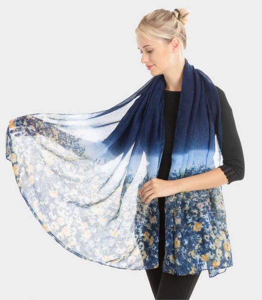 

ladies beach party scarves female classical outdoor wrap hijabs foulard Ã©charpe de luxe ing, Blue;gray