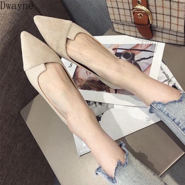 

2020 new shallow mouth wild flat fairy fairy color matching pointed peas shoes women, Black