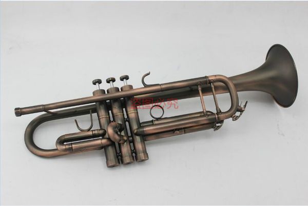 

unbranded bb trumpet professional brass antique copper surface musical instrument trumpet with mouthpiece case ing