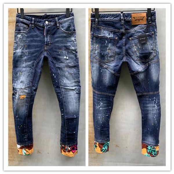 

2019, новый бренд моды euramerican мужских горячих продаж джинсов мужских случайные джинсы мода 8, Blue