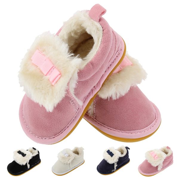 

baby boots baby snow boots pu leather warm winter non-slip boots baby shoes, Black;grey