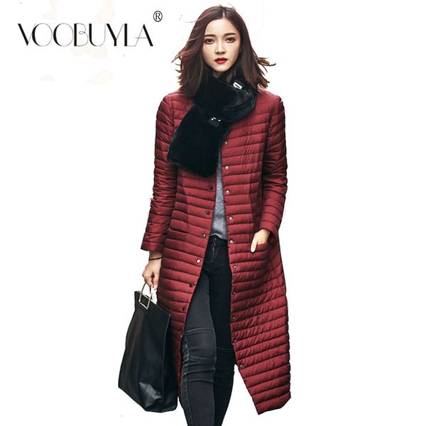 

voobuyla женщины long winter warm coat ultra light 90% белая утка вниз куртка stand однобортный женские спортивные куртки на открытом воздух, Blue;black