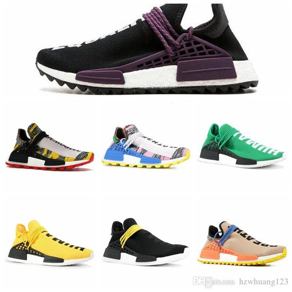 

human race hu trail pharrell williams men running shoes nerd black cream holi mens trainers women designer sports runner sneakers size 5-12